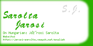 sarolta jarosi business card